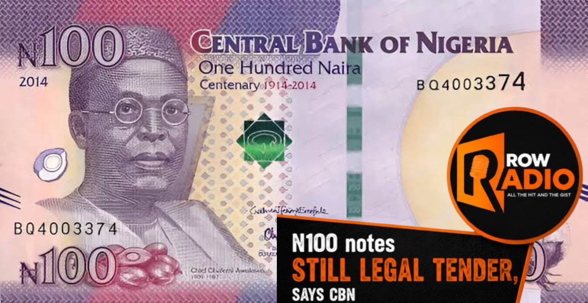 CBN: Standard N100 Note Remains Valid, Warns Against Rejection